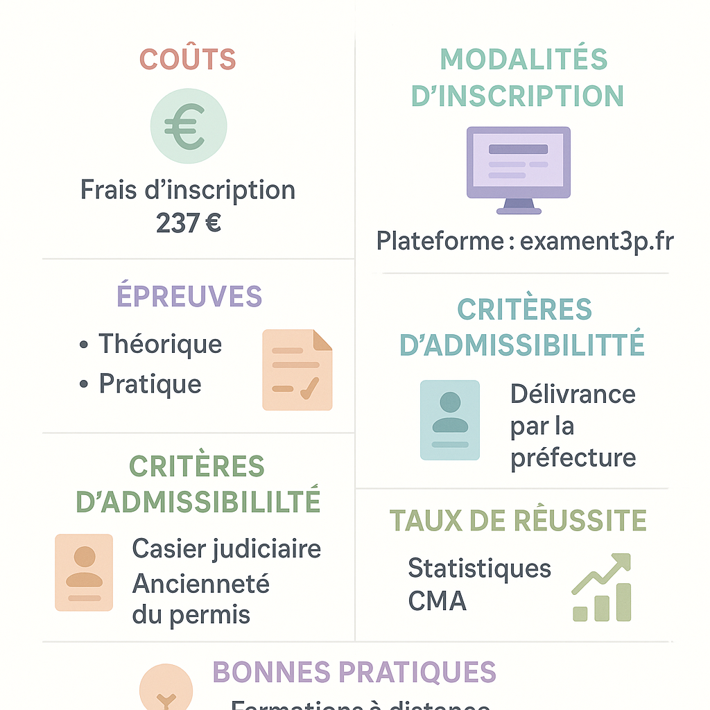 Quelles sont les modalités et les coûts liés à l’examen VTC en 2025 ?