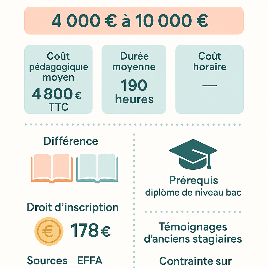 Quel est le coût moyen d’une formation de thanatopracteur en France ?